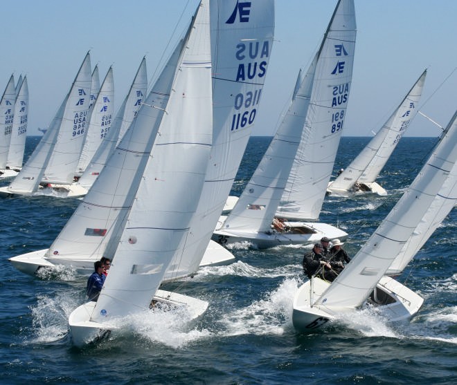 Doug Flynn (bow 67) and Dirk van der Struyf (bow 50)- Audi Etchells Worlds 2006 © Sail-World.com /AUS http://www.sail-world.com